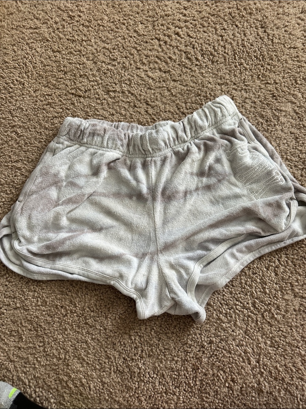 PINK Victoria's Secret Light Beige Terry Lounge Shorts